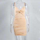 2 Layers Ruched Sexy Bodycon Dress Women Autumn Dress Elegant Mini Winter Dress